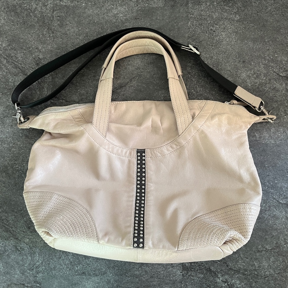 Alain Manoukian leather tote, two-way, satchel and cross-body, shoulder bag.